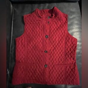 Harold’s belted quilted vest. Size Large